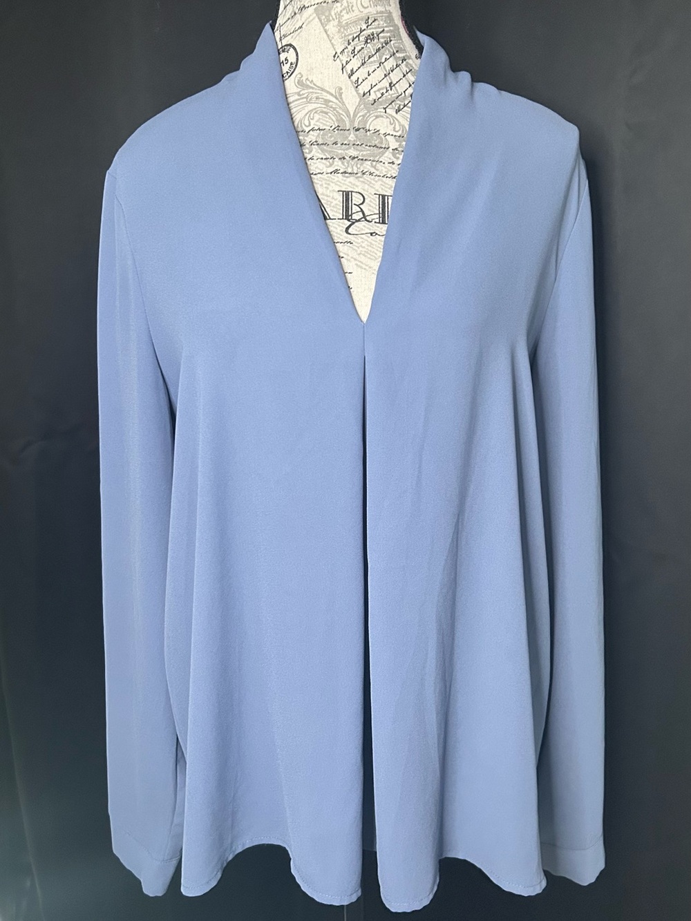 Women’s Light Blue V-Neck Blouse (L)